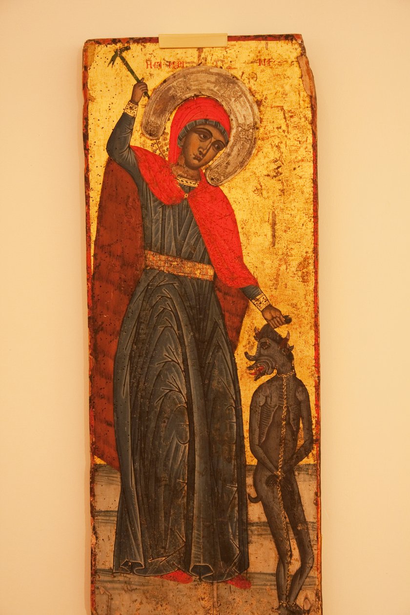 Bysantinsk ikon utstilt på Icon Gallery, Ohrid, Makedonia av Unknown