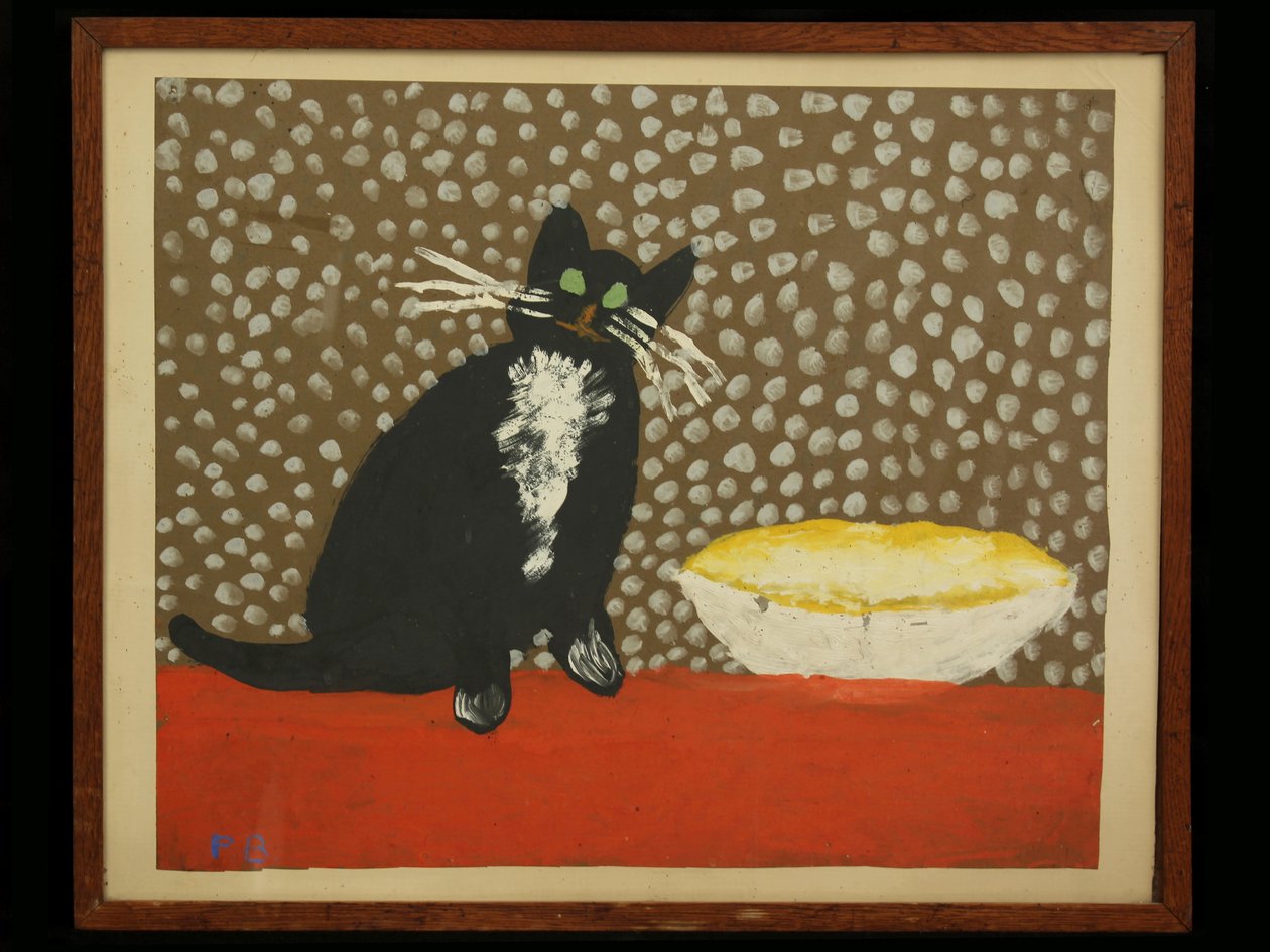 Cat av Pat Berrisford, 6 år gammel, 1948 (plakatmaling på papir) av Unknown