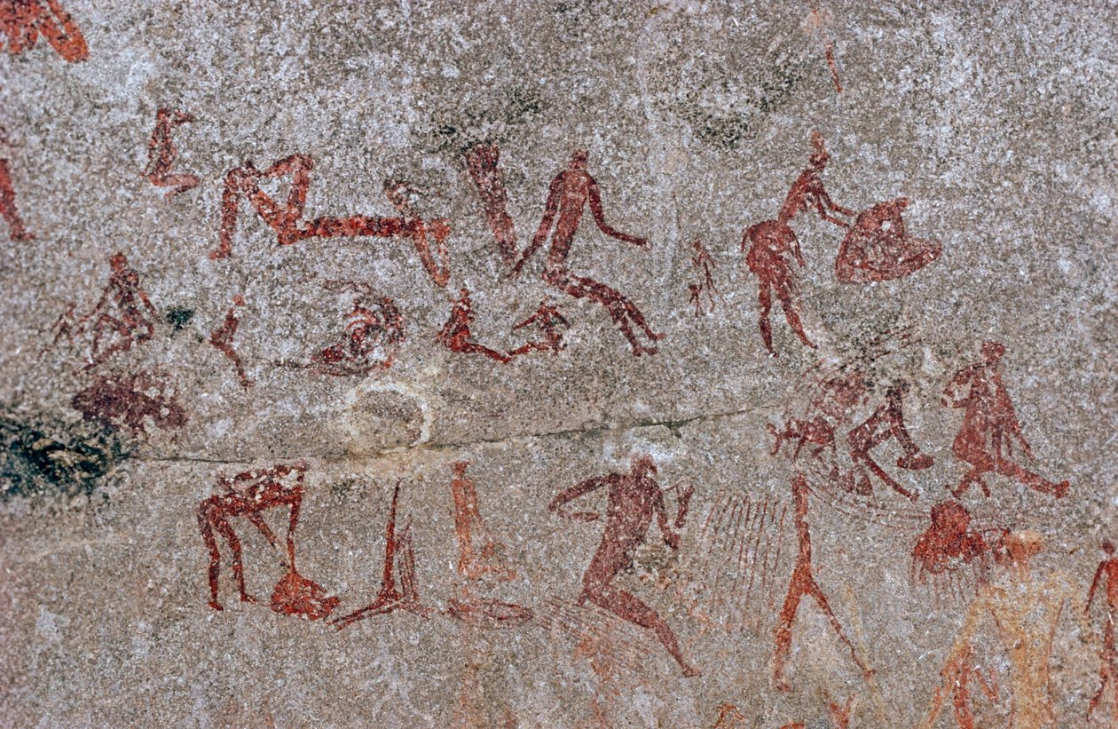 Hulemaleri av buskmenn, Sør-Afrika av Unknown