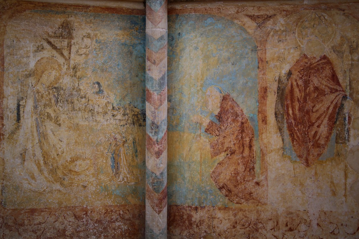 Cerisy la Foret: Veggmaleri i Abbots Chapel av Unknown
