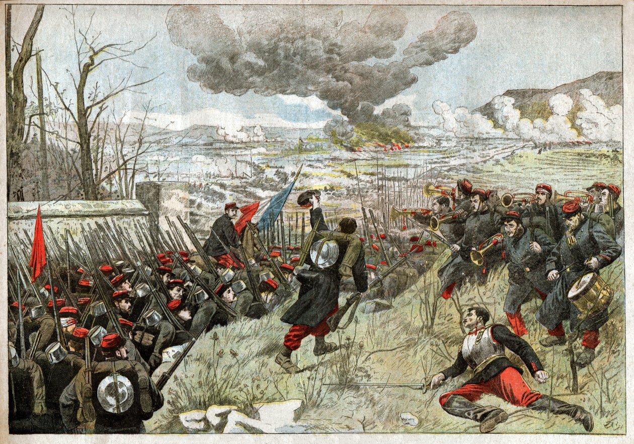 Krig i 1870. Franco-prøyssiske krig. av Unknown