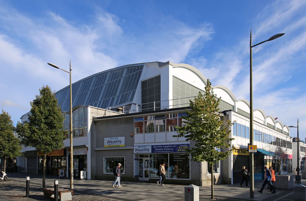 Pannier Market, Plymouth fra nordvest av Unbekannt Unbekannt