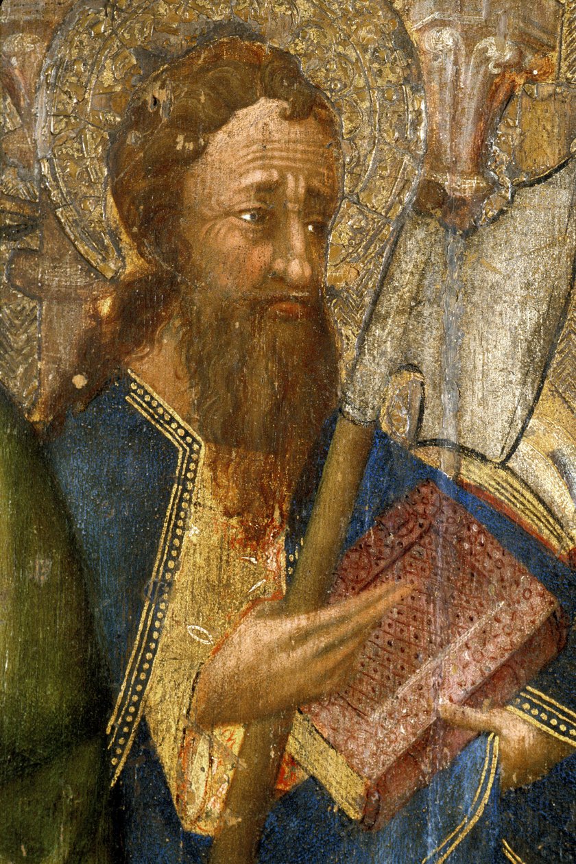 Picardie 081 - Laon - Museum - "" The Apotres"" (detalj) - Master of the Hours of Rohan - oljemaleri på eik fra 1400-tallet av Unknown