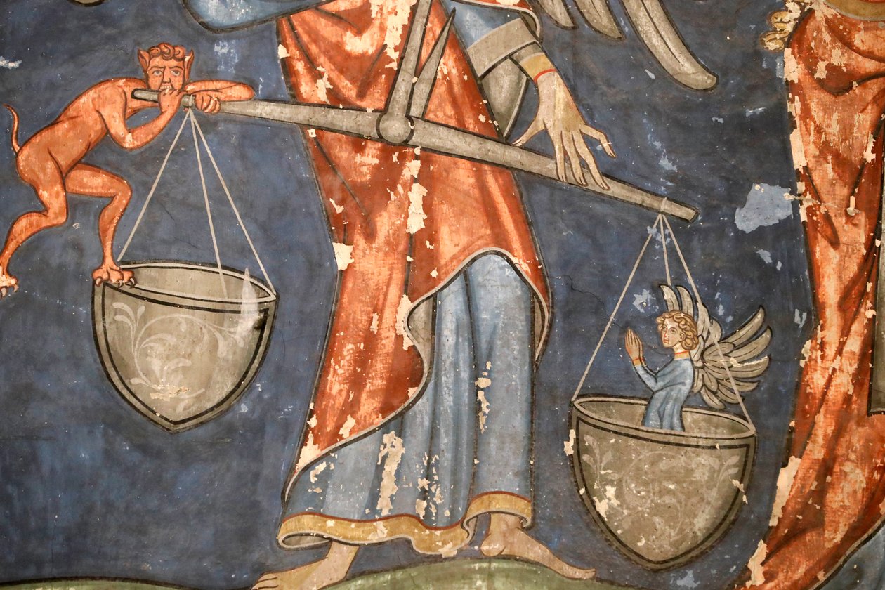 Saint-Pierre-le-Jeune protestantiske kirke, The Last Judgment Fresco, Strasbourg, Frankrike. av Unknown