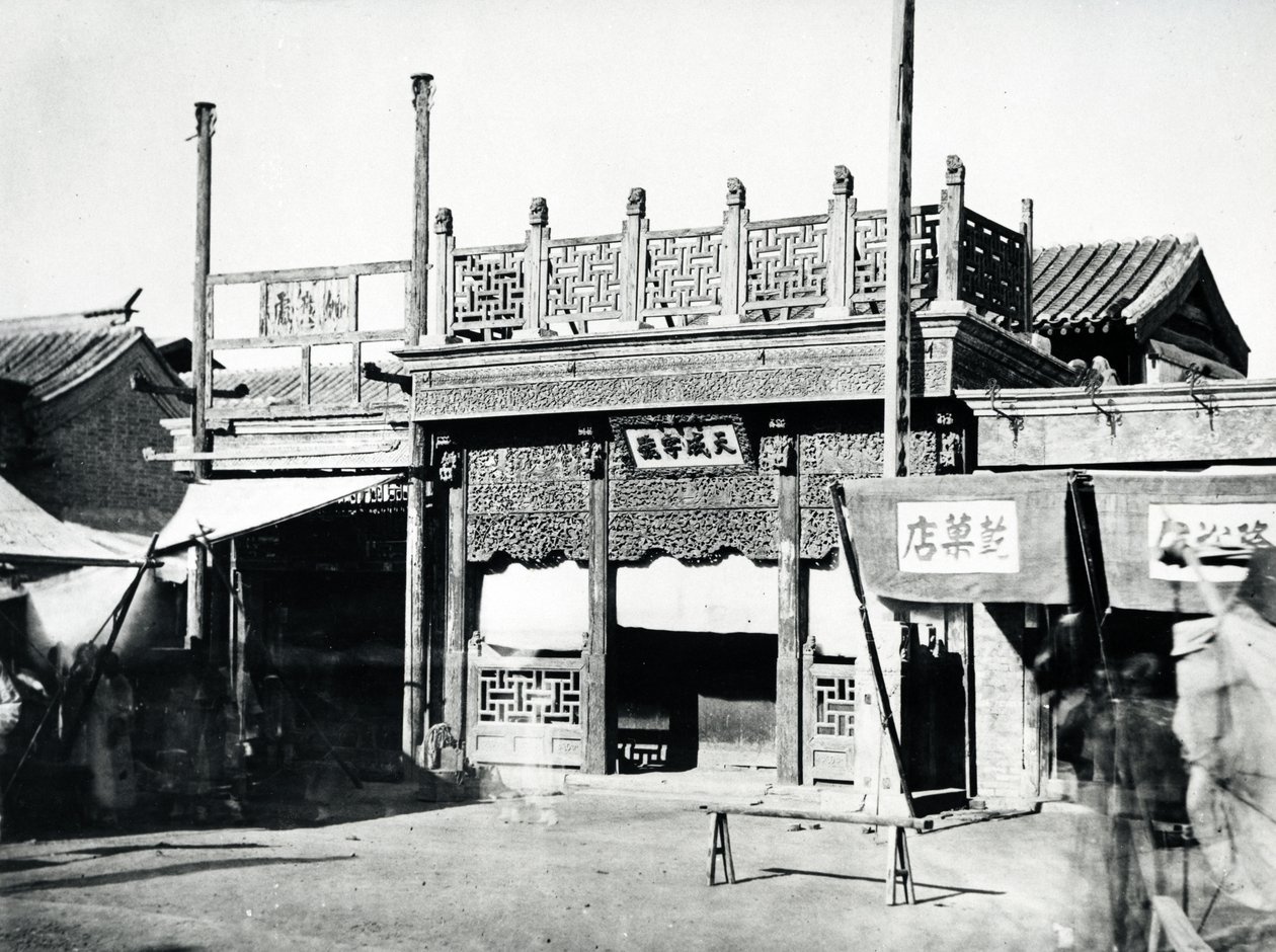 Kinesisk bygning, ca. 1870 av English Photographer