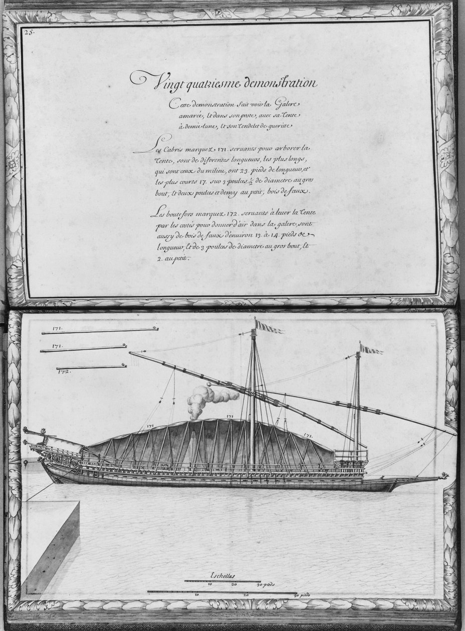 En bysse som fortøyes, tjuefjerde demonstrasjon, plate 25, illustrasjon fra 