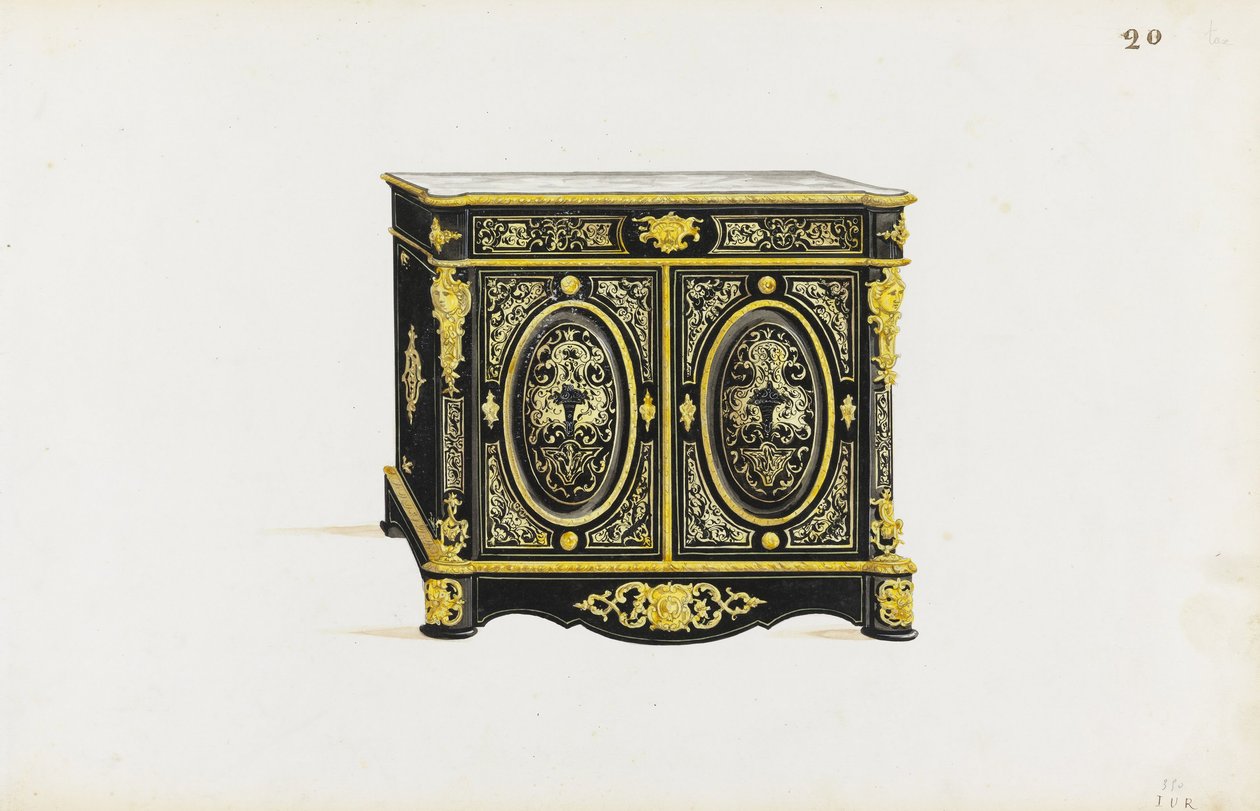 Design for et skap i Boulle -stil av Pagny