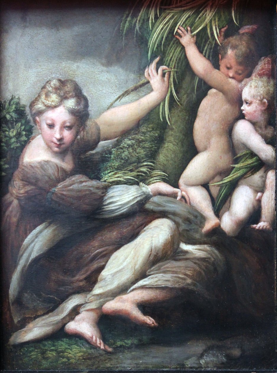 Martyr med to englegutter av Parmigianino