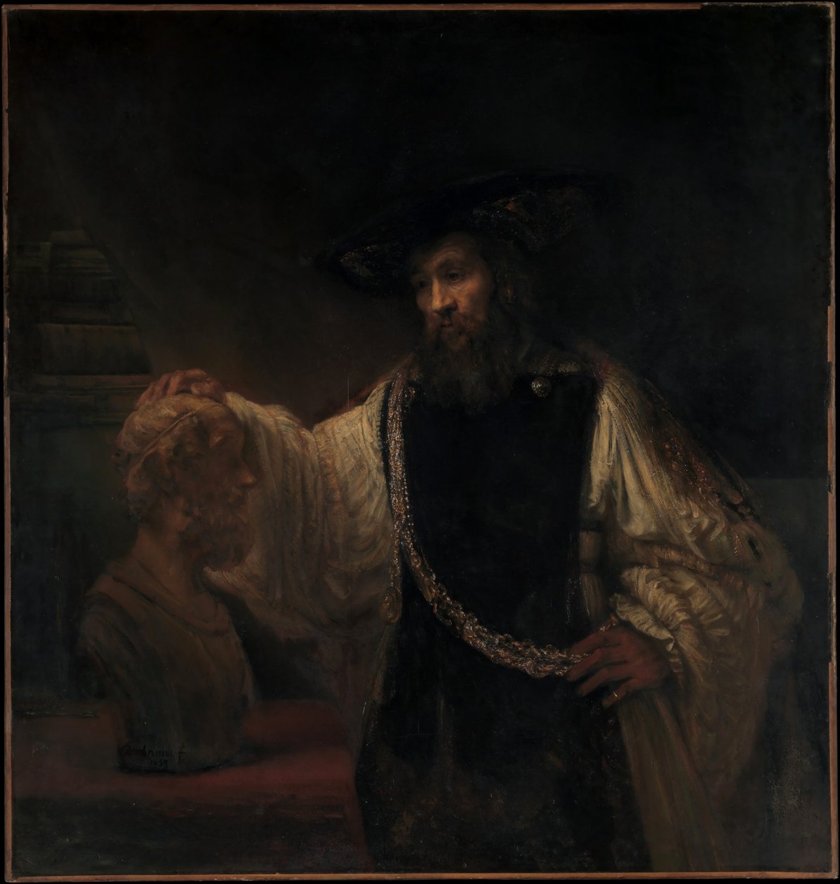 Aristoteles med et byste av Homer av Rembrandt van Rijn