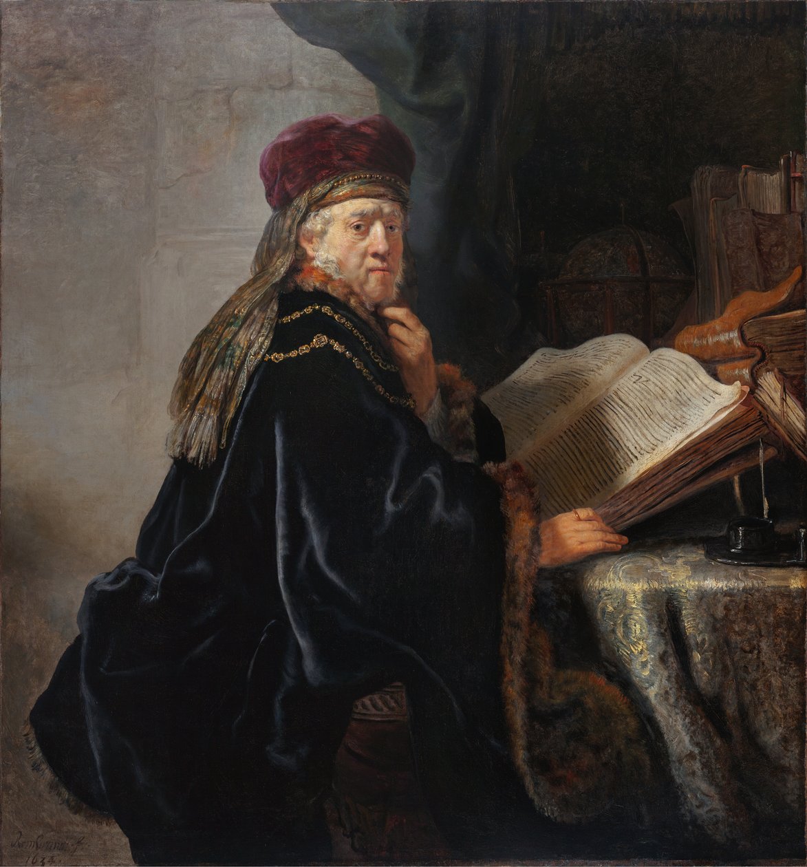 En lærd i studierommet av Rembrandt van Rijn