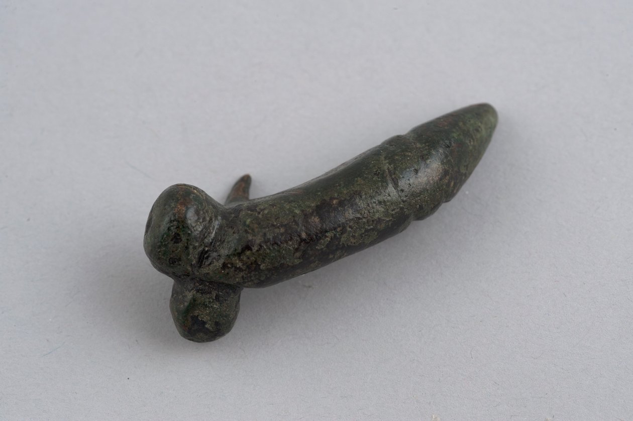 Amulett i form av en fallus (bronse) av Roman