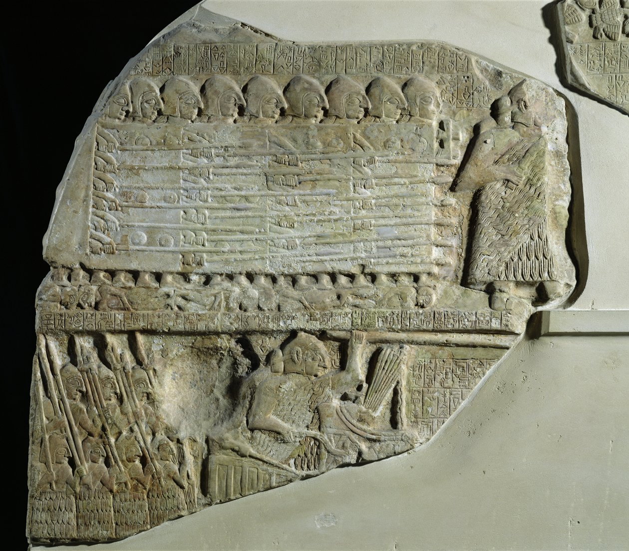 Vultures stele, viet av Eannatum, prins av staten Lagash, til feiring av hans seier over byen Umma, fra Telloh (Ancient Girsu) tidlig dynastiske periode ca. 2450 f.Kr. (kalkstein) av Sumerian