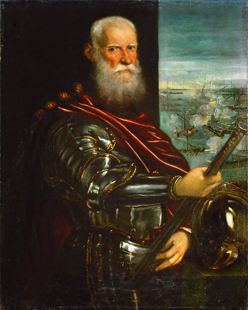 Sebastiano Venier (d. 1578) (i bakgrunnen av Tintoretto