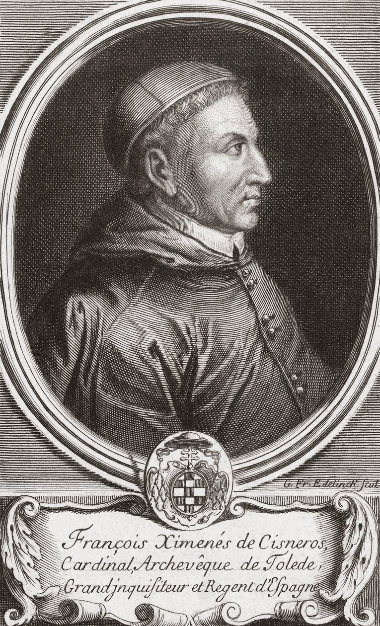 Francisco Jiménez de Cisneros. Portrett av (after) French School
