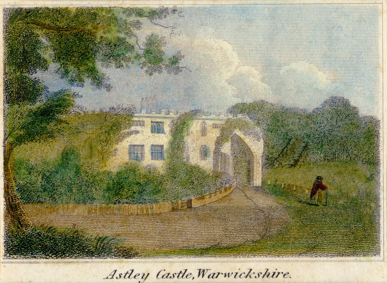 Astley Castle, Warwickshire, ca. 1830 av Unknown