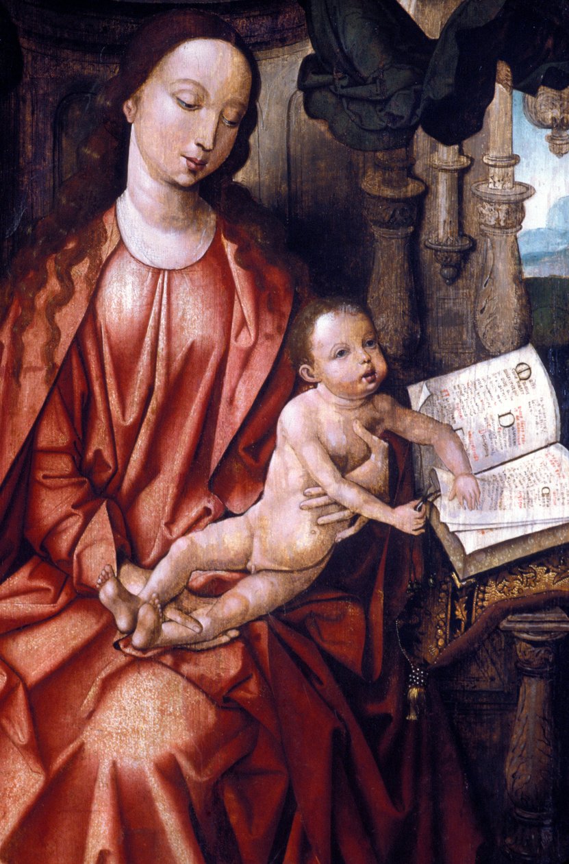 Loire Atlantique N* 132 - Nantes - Musee Dobree - "" The Virgin and Child" - Maleri av Flandern - 15. s. av Unknown
