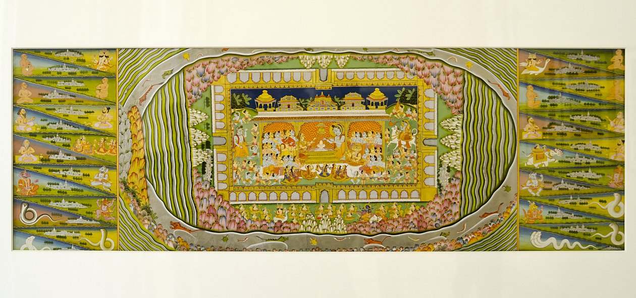 Marwar-maleri: Mandalas of Shiva, Mehrangarh Fort palace museum, Jodhpur, Rajasthan, India av Unknown