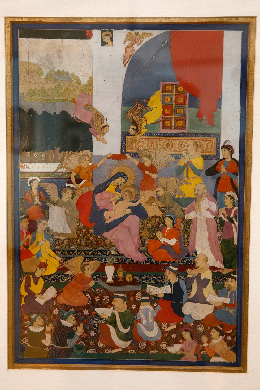 Nasjonalmuseet i India, Delhi, miniatyr som viser Jomfru Maria som ammer Jesus, India av Unknown