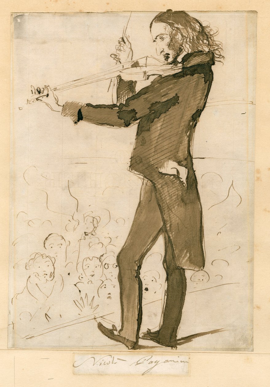 Niccolo Paganini - portrett av Unknown