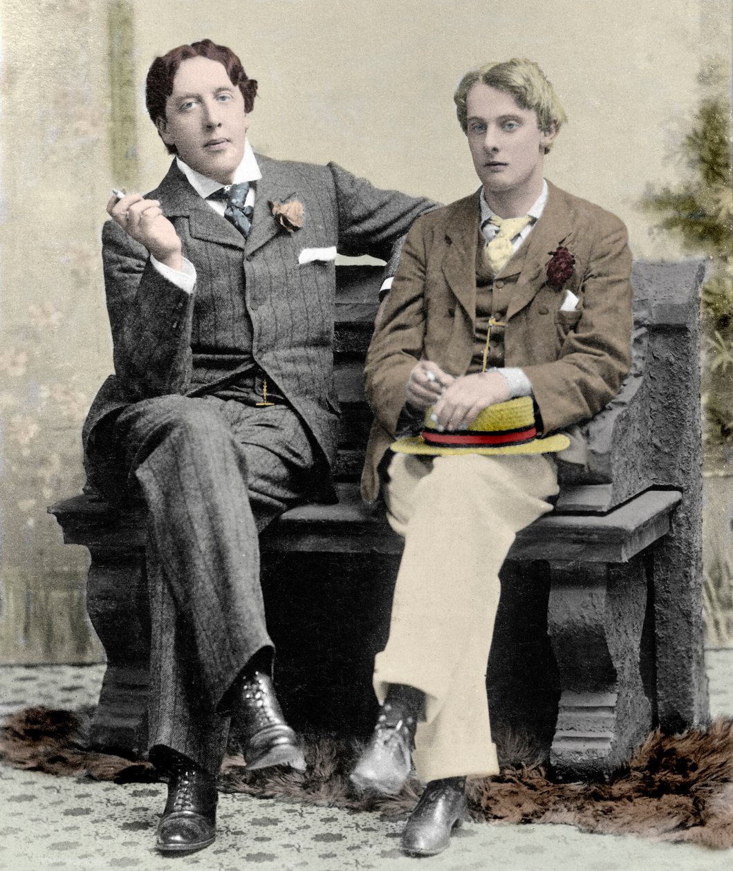 Oscar Wilde og Lord Alfred Douglas, 1894 (farget bilde) av Unknown