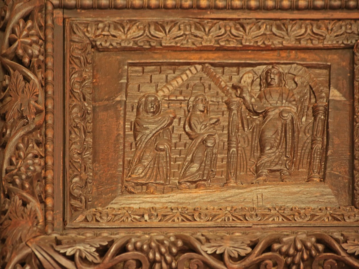 Panel fra 5C-døren: de hellige kvinnene ved den tomme graven av Unknown