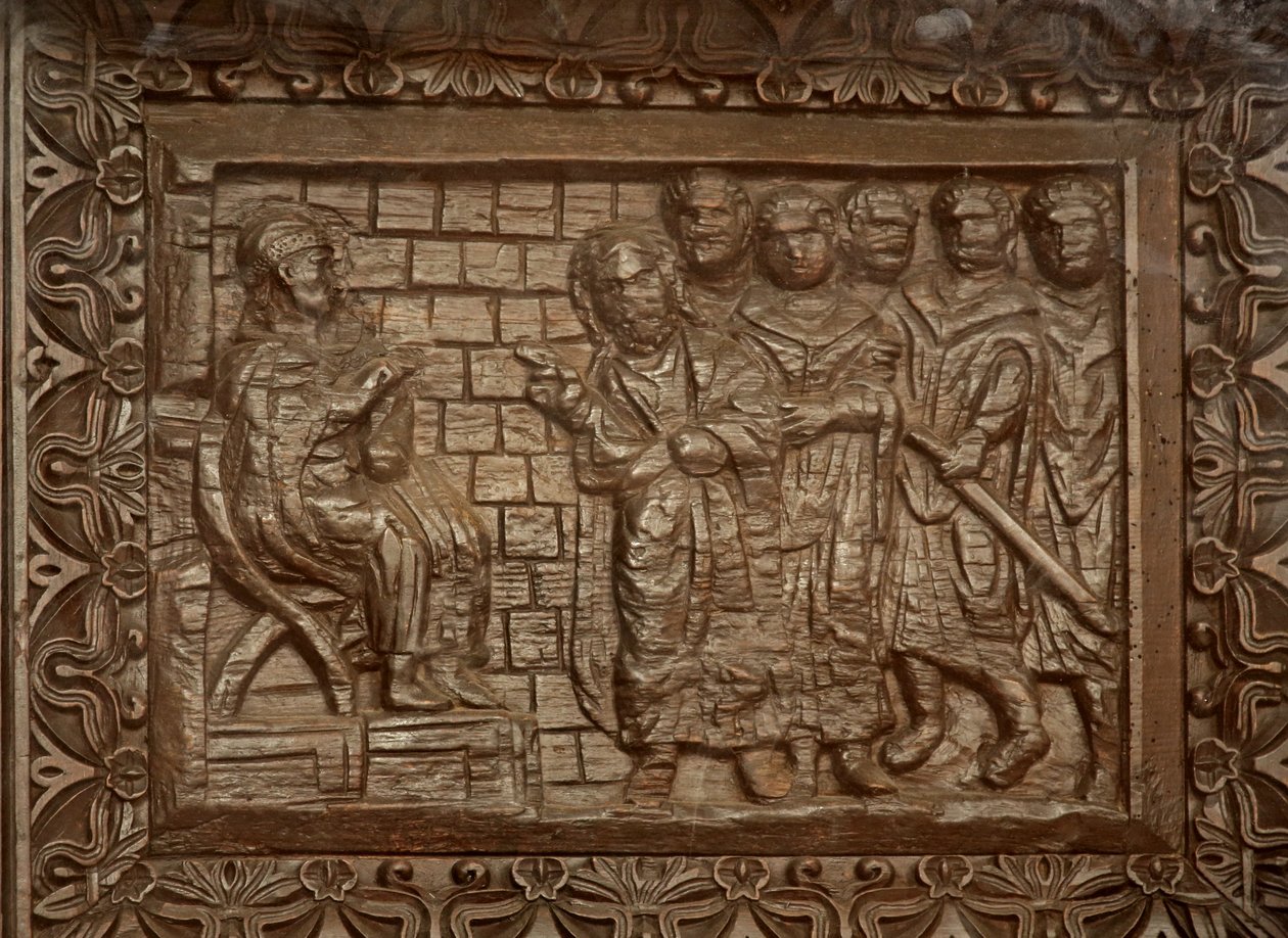 Panel fra 5C-døren: Jesu dom av Unknown