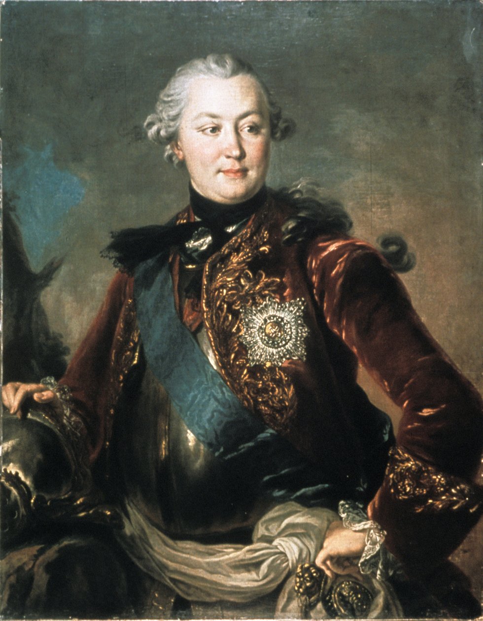 Portrett av grev Grigory Orlov (1734 - 1783), oljemaleri av Stefano Torelli. av Unknown