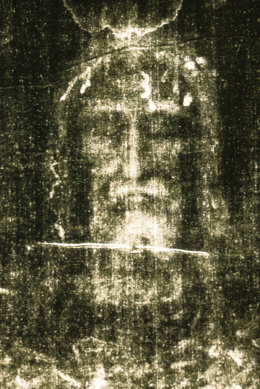 Saint Veronicas slør, også kalt likkledet i Torino, som skildrer Jesu Kristi ansikt av Unknown