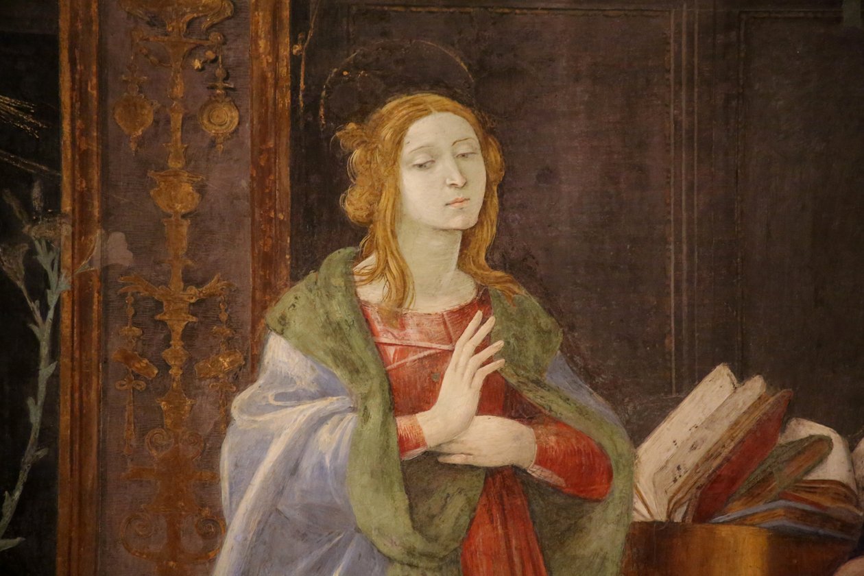 Jomfru Maria ved bebudelsen av Unknown