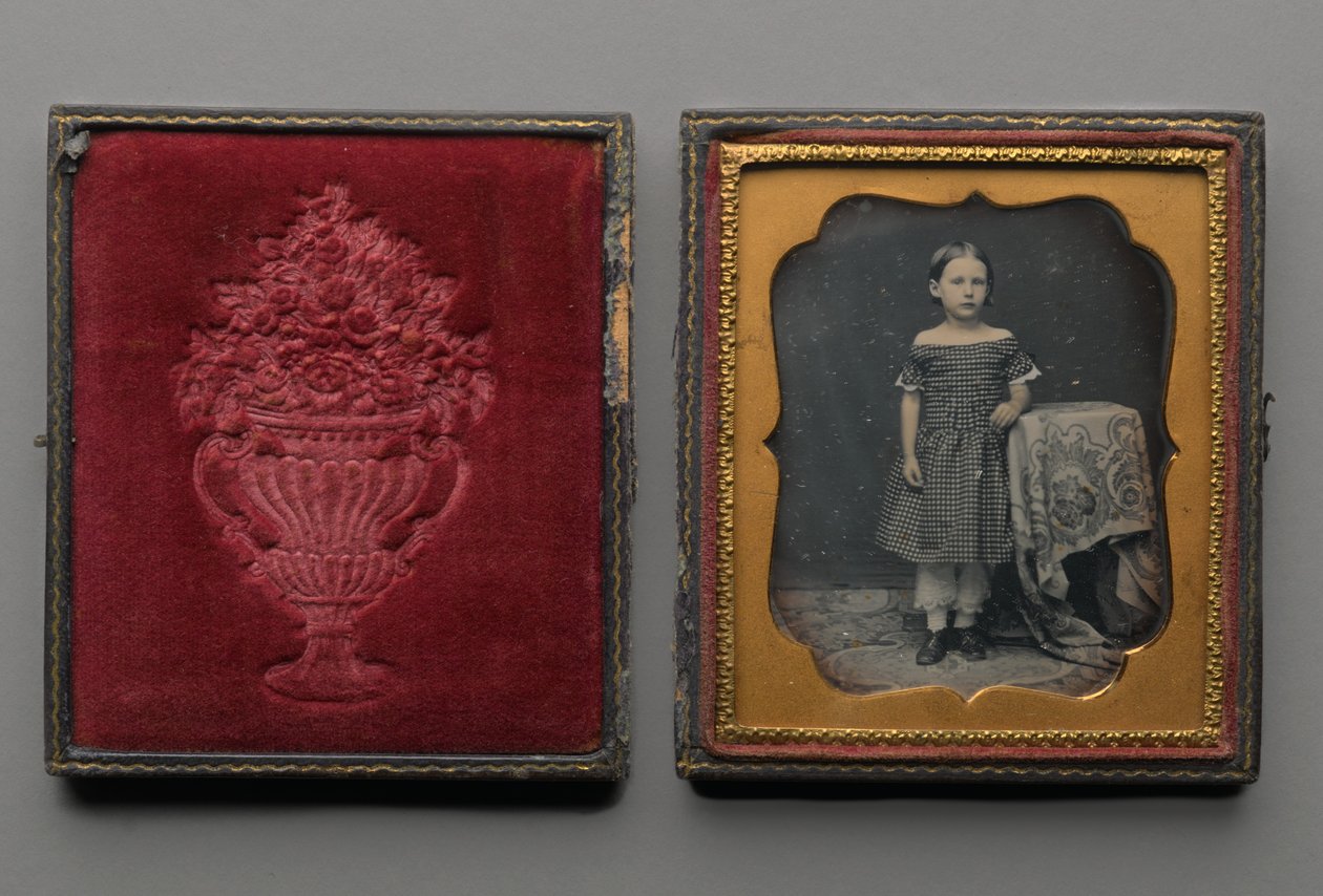 Stående ung jente (daguerreotypi) av American Photographer
