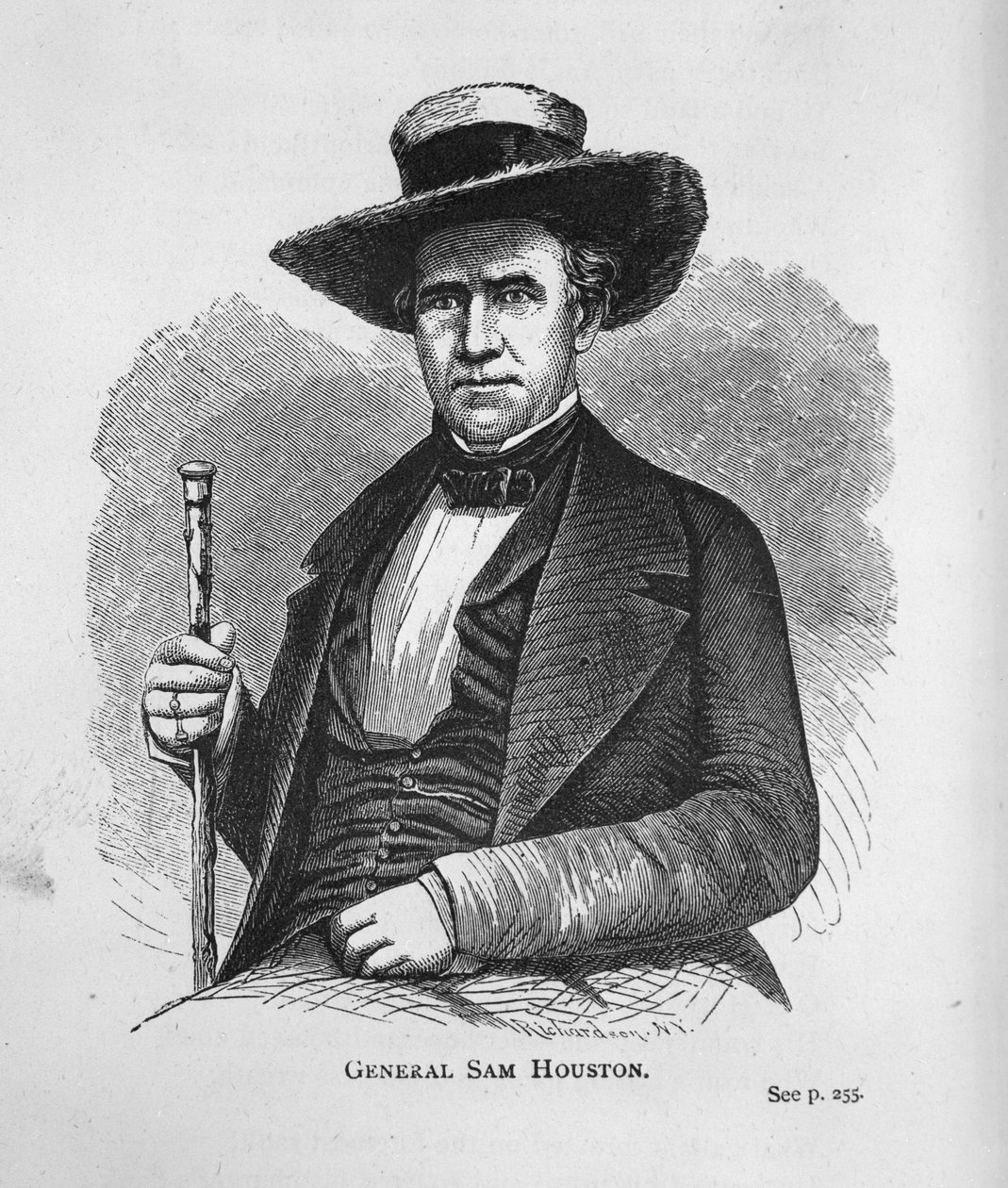 General Sam Houston, fra Texas History Scrapbook av American School