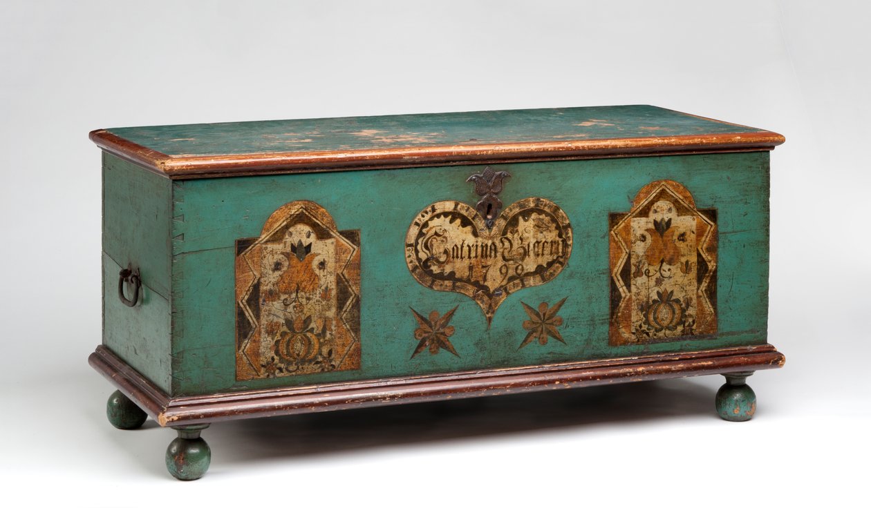Malt kiste, ca. 1790 (malt furu) av American School