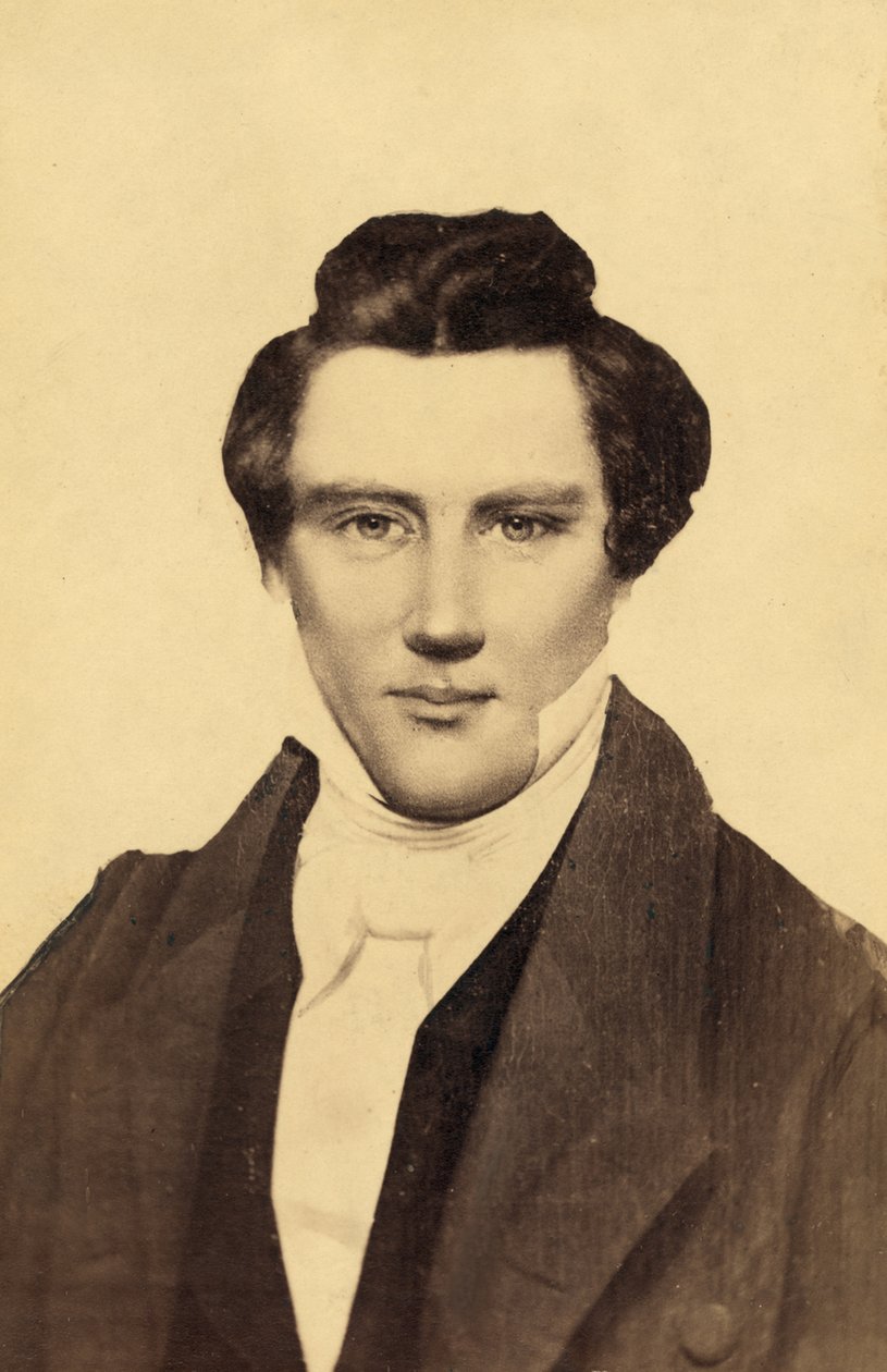 Portrett av Joseph Smith (1805-44) grunnleggeren av mormonismen. av American School