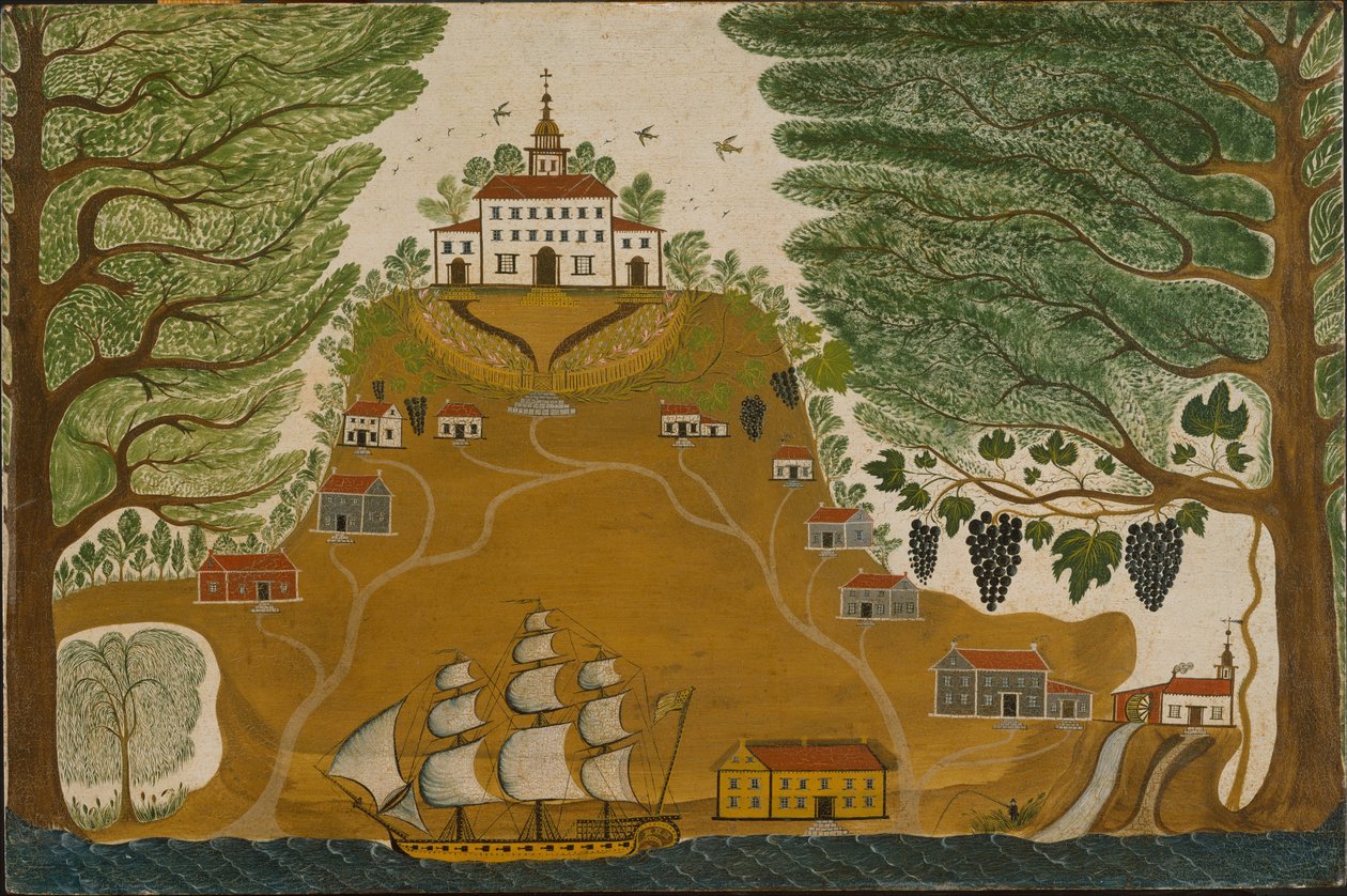 Plantasjen, ca. 1825 av American School