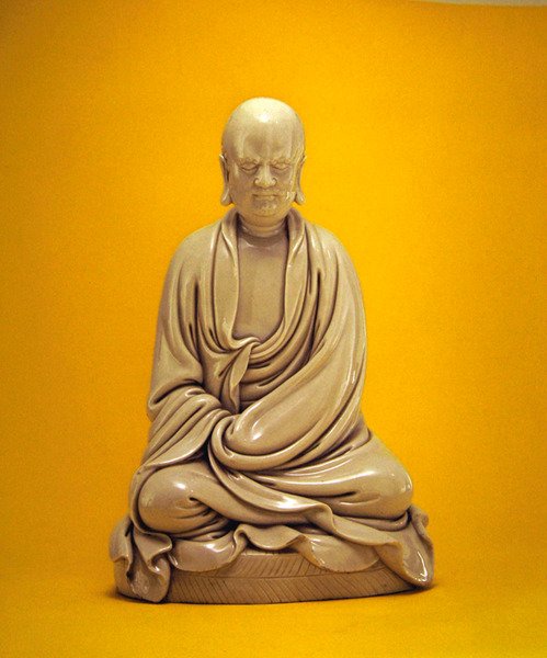 Bodhidharma (Damo), Ming-dynastiet (1368-1644) (porselen) av Chinese School