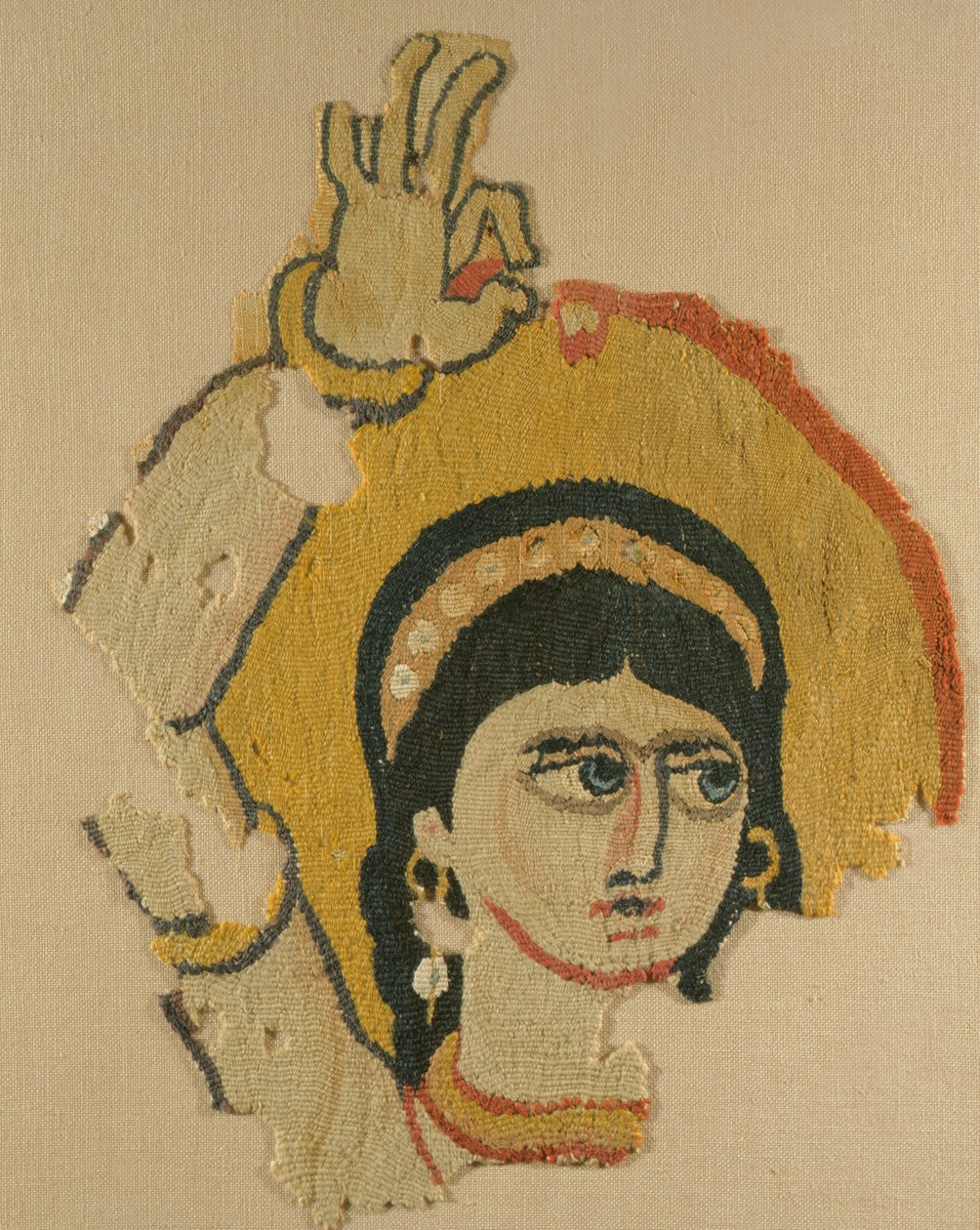 Leder for en danser, billedvev (lin og ull) av Coptic