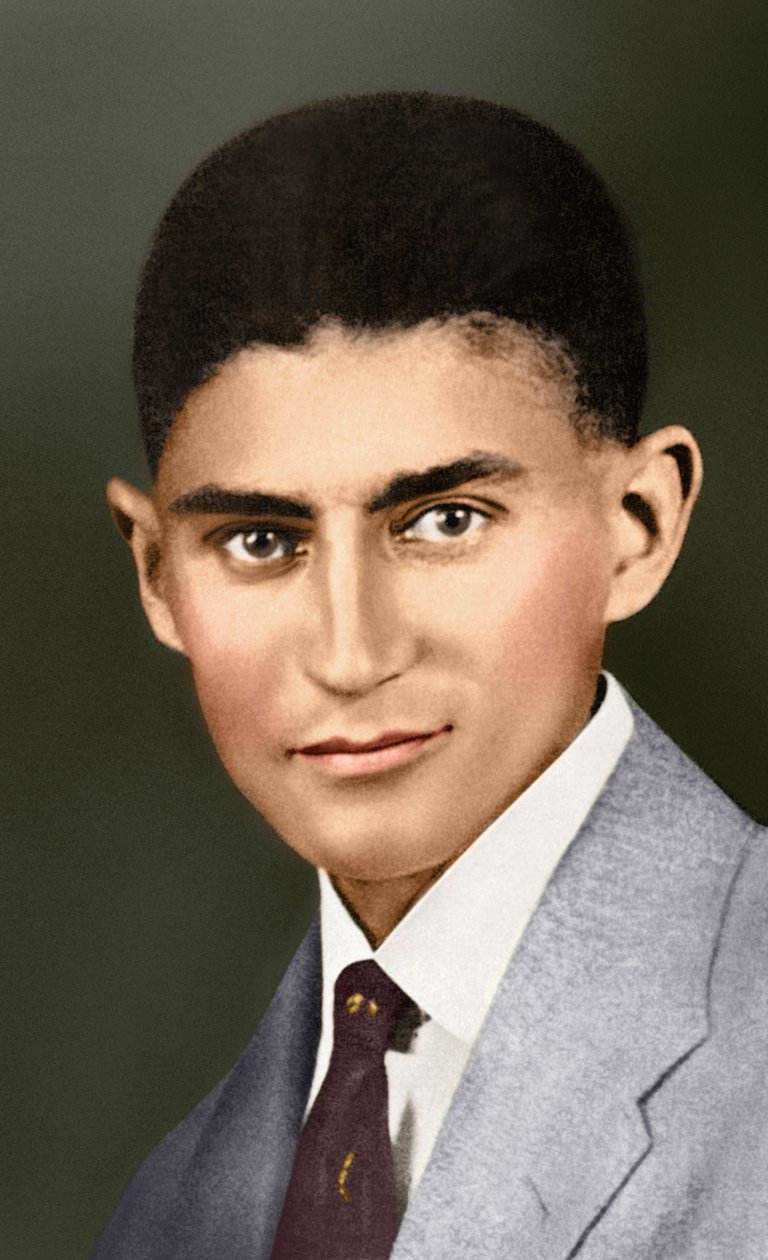 Portrett av Franz Kafka, (1883 - 1924) av Czech School