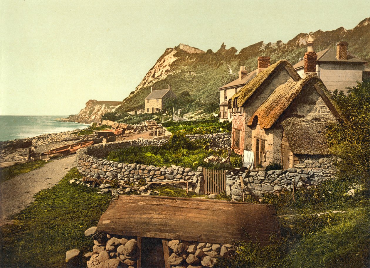 Cliffs, Shanklin, IOW, pub. ca. 1890–1900 (kromolitografi) av English Photographer