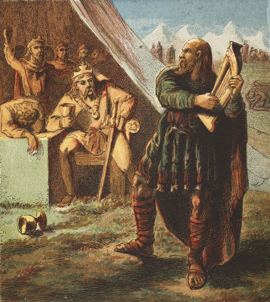 Alfred i den danske leir, pub. 1890 av English School