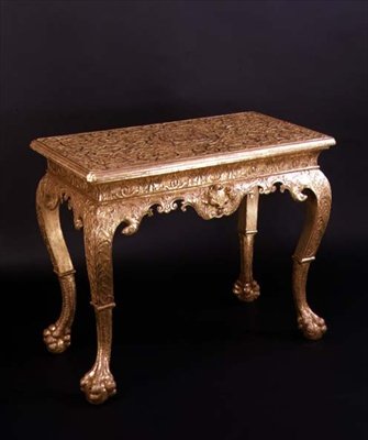 Utskåret sidebord, ca. 1720 (forgylt gesso) av English School