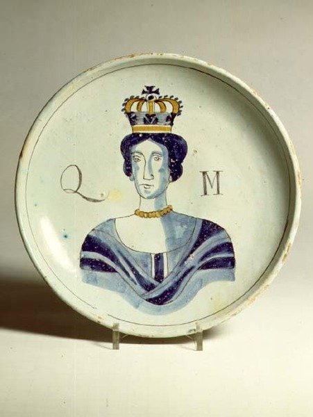 Lambeth Delftware-portrett av Queen Mary (keramikk) av English School