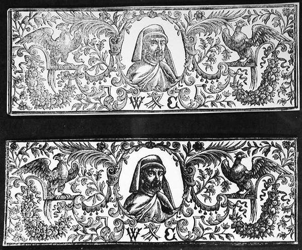 Portrett av William Caxton (ca. 1422-91) av English School