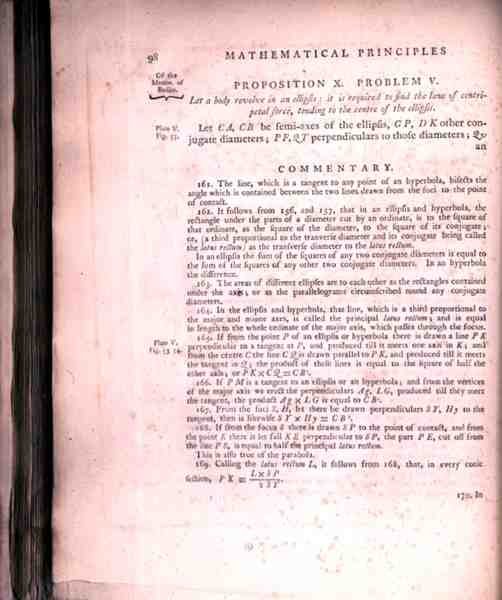 Proposition X Problem V fra bind I av The Mathematical Principles of Natural Philosophy av Sir Isaac Newton (1642-1727) 1777 (se 136313) av English School