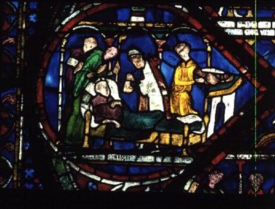 Scene fra Life of St. Thomas a Becket, Trinity Chapel Windows, ca. 1220 av English School