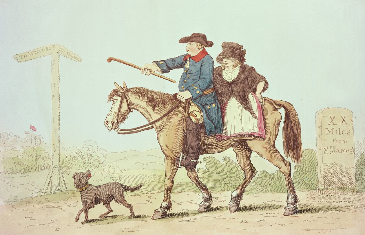 The Constant Couple, 1786 (fargetsing) av English School