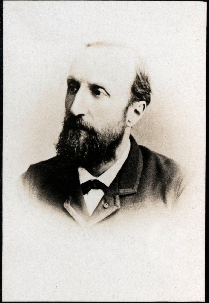 Portrett av Aime Jules Dalou (1838-1902), fransk billedhugger. av French Photographer