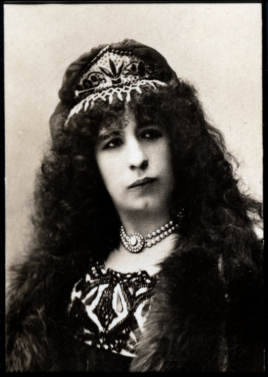 Portrett av Aimee Tessandier (1851-1923), fransk skuespillerinne. av French Photographer
