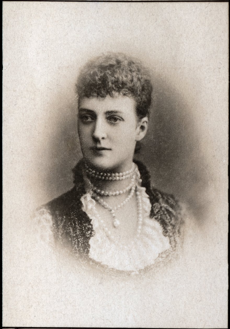 Portrett av Alexandra av Danmark (1844-1925), dronningkonsort av Storbritannia. av French Photographer