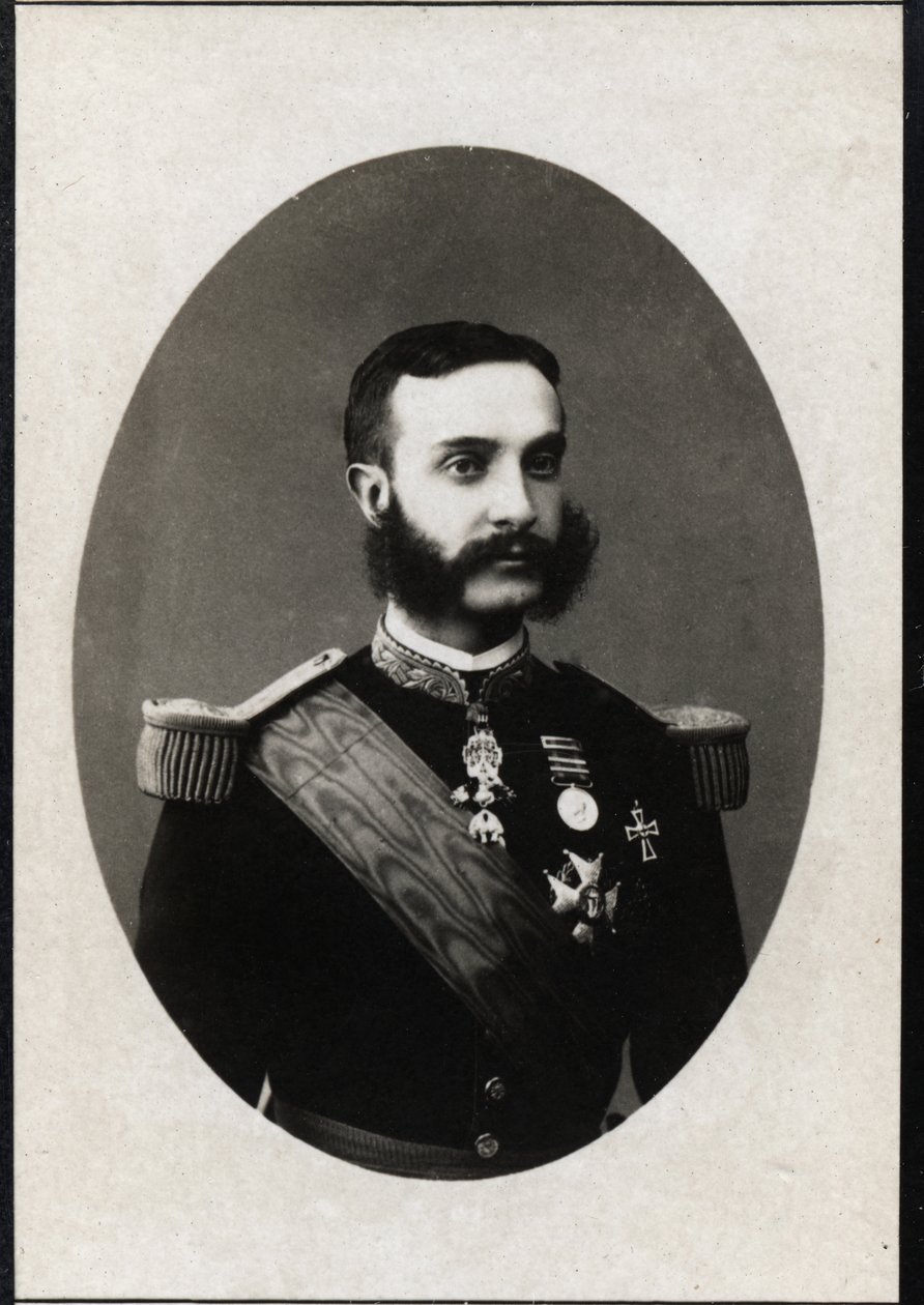Portrett av Alfonso XII av Spania (1857-1885), konge av Spania. av French Photographer