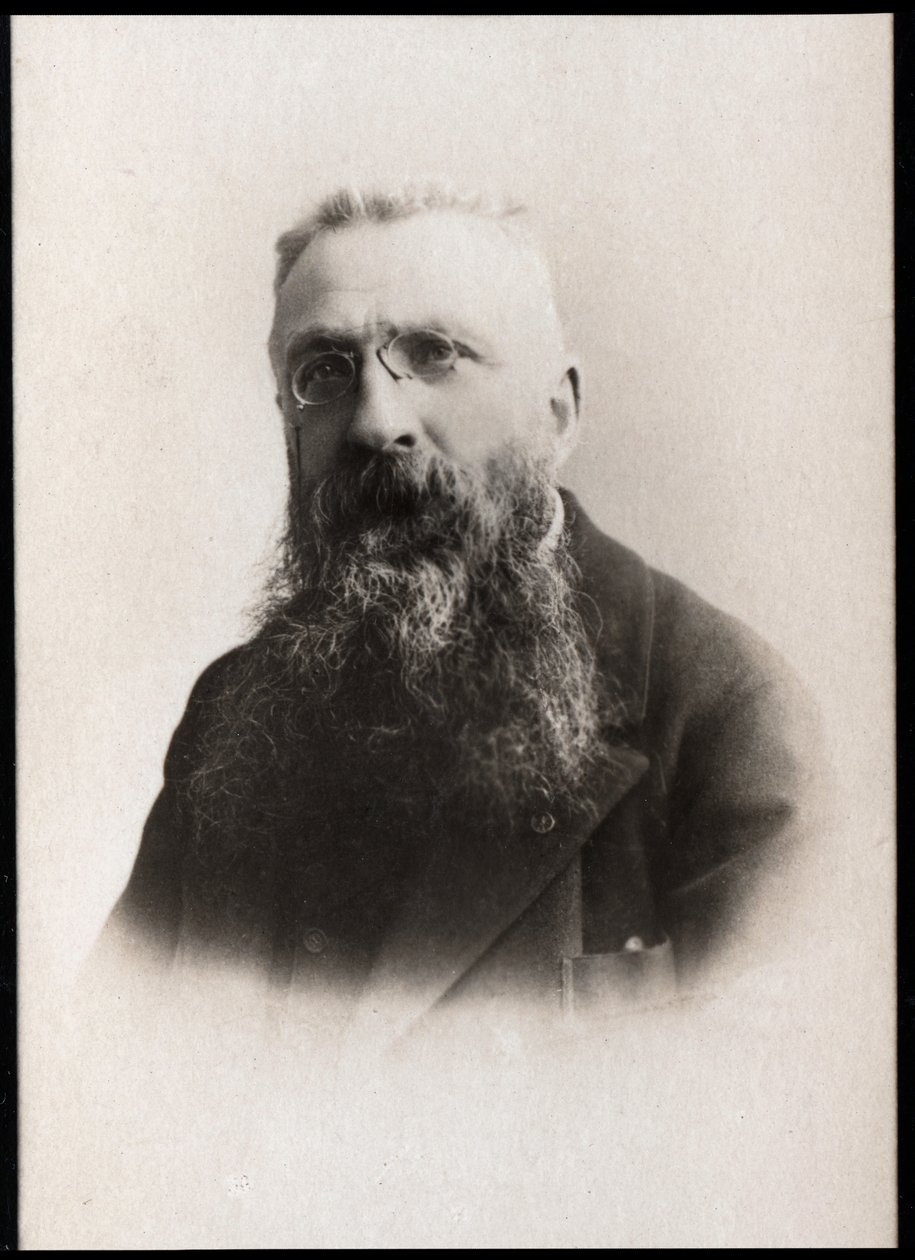 Portrett av Auguste Rodin (1840-1917), fransk billedhugger. av French Photographer